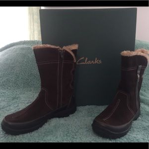 Clark’s brown water resistant boots